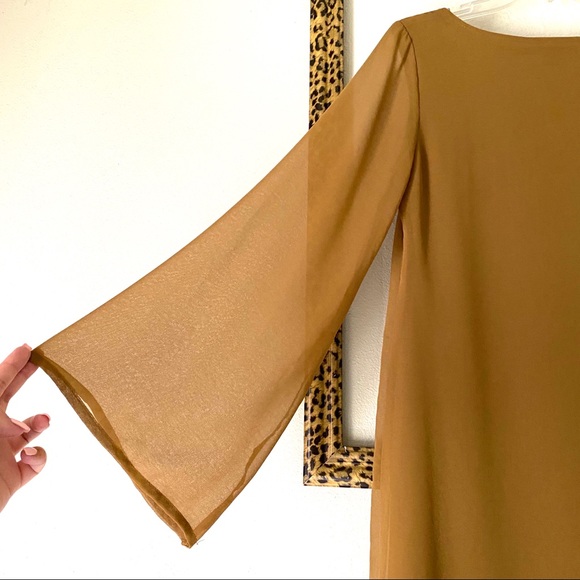 NWT Forever 21[Love 21] Bell Sleeves Olive Dress S - Picture 3 of 8